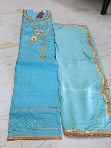 Unstitched Elegant Embroidered Kurta Set