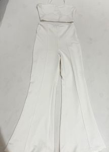 Chic White Strappy co ord set