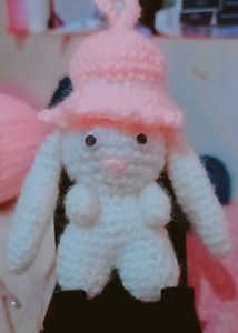 Cutie Handmade Crochet Bunny Charm