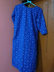 Blue Bandhani Print Kurta