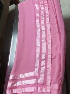 ONE DAY OFFER💥Baby Pink Georgette Saree