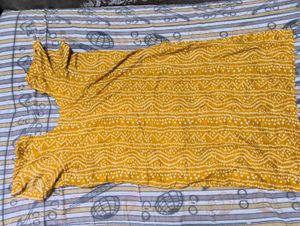 Yellow Bandhani Print Kurta