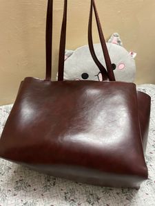 Stylish Brown Tote Bag with Mandala Design
