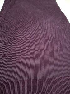 elegant crushed saree with satin patta