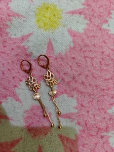 Elegant Rose Gold Dangle Earrings