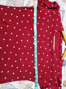 Cute Heart Print T-Shirt