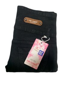 Girls Waist Ankle Black Jeans