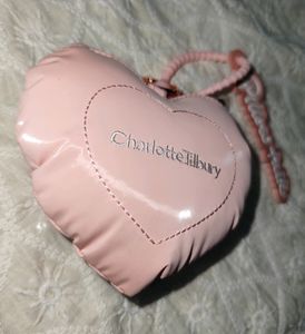 Charlotte Tilbury Heart Key Charm Cushion Pouch