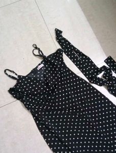 Polka Dot Maxi Slip Dress