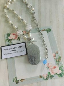 Enchanted Swan Clay Pendant Necklace