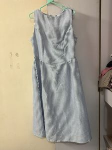 Striped Sleeveless Midi Dress