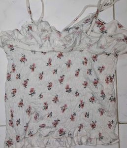 Floral Smocked Mini top (28-30 bust)