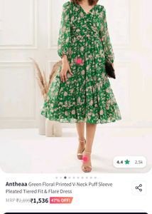 Floral Green Maxi Dress