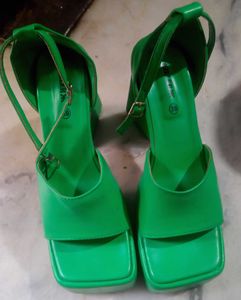 Bright Green Platform Heels