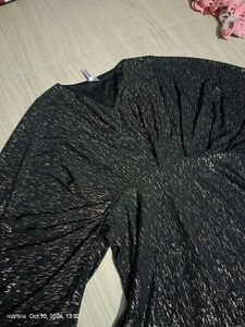 Elegant Black Glitter Maxi Dress