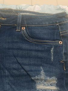 Distressed Denim Shorts