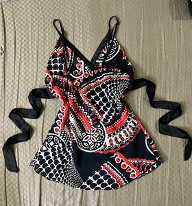 y2k tribal print top