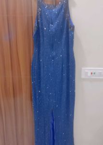 Sparkling Blue Ethnic Gown