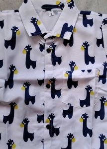 Giraffe Print Shirt Bottom Set