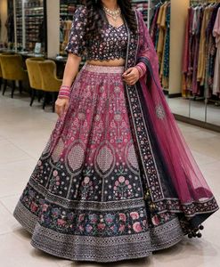 Mirror & Sequin Work Lehenga