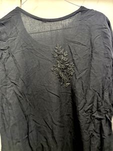 Chikankari Kurta black