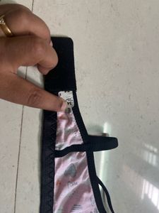 Cute Pink Heart Print Bra
