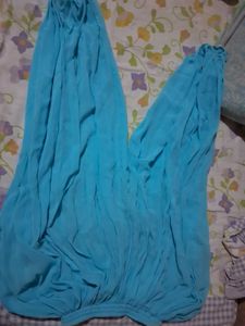 Chiffon Sky Blue Afghani Salwar