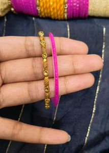 Stylish Pink &amp; Yellow Bridal Chura Set