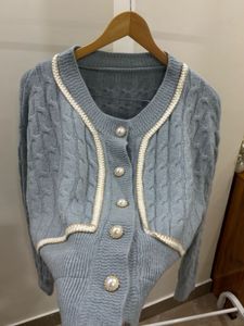 Light Blue Cable Knit cardigan