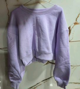 Purple Cropped Sweatshirt