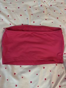 Vibrant Pink Strapless Tube Top