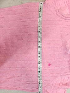 Pink Cable Knit Sweater