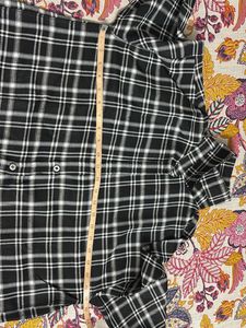 Black &amp; White Checkered Shirt | XXL