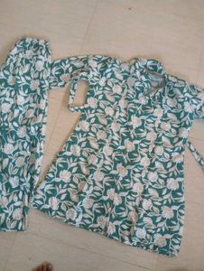 Green Floral Co-ord  Set