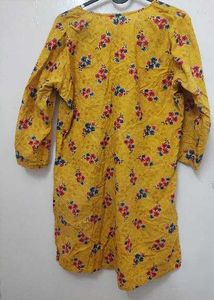 Yellow Floral Print Kurta
