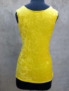 Vibrant Yellow Velvet Top