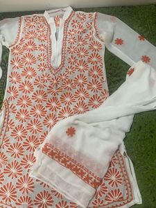 Chickankari Top With Dupatta 📌sale 160