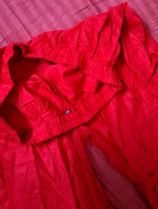 Vibrant Red Palazzo Pants