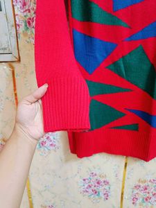 🇳🇿💫🎀Cozy Geometric Print Woolen Sweater