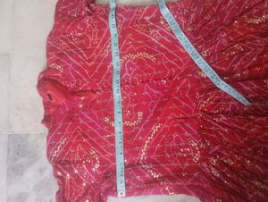 it's red anarkali