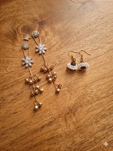 Elegant Drop Earrings with Pearls