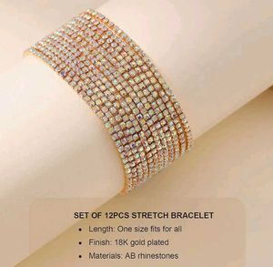 Sparkling Gold Bangles Set of.12