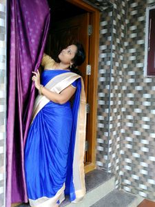 Royal Blue Party Wear Saree