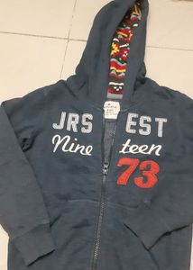 Navy blue hooded jacket for kids