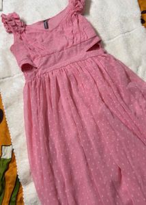 Pink Maxi Dress w/ Cutouts