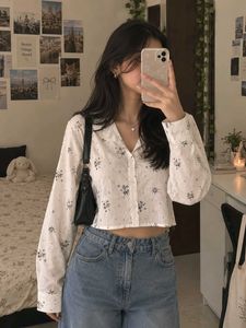 White cropped shirt