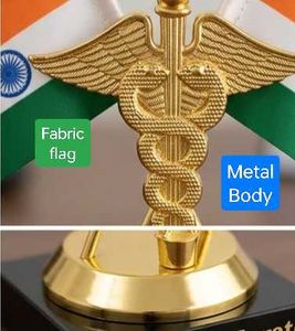 Medical Caduceus symbol with Desk Flag
