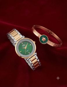 Elegant Two-Tone Watch with Matching Bracelet