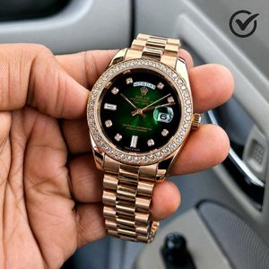 Rolex Day-Date Watch with Diamond Bezel