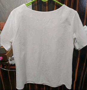 White Pearl Embellished Top